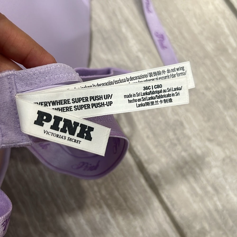 PINK Super Push Up Bra NWOT💜 - Picture 2 of 2